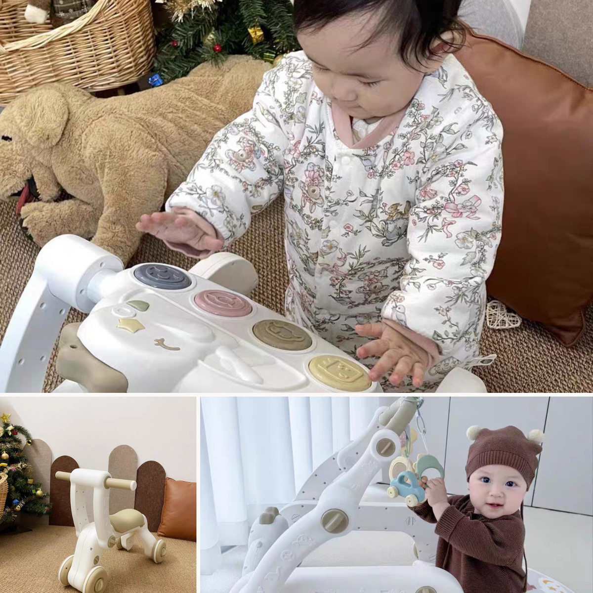 MoonBunny あんよでキック! 7way仕様バイリンガル・ピアノジム 赤ちゃん 幼児おもちゃ 室内遊具 ベビージム プレイマット 出産祝い